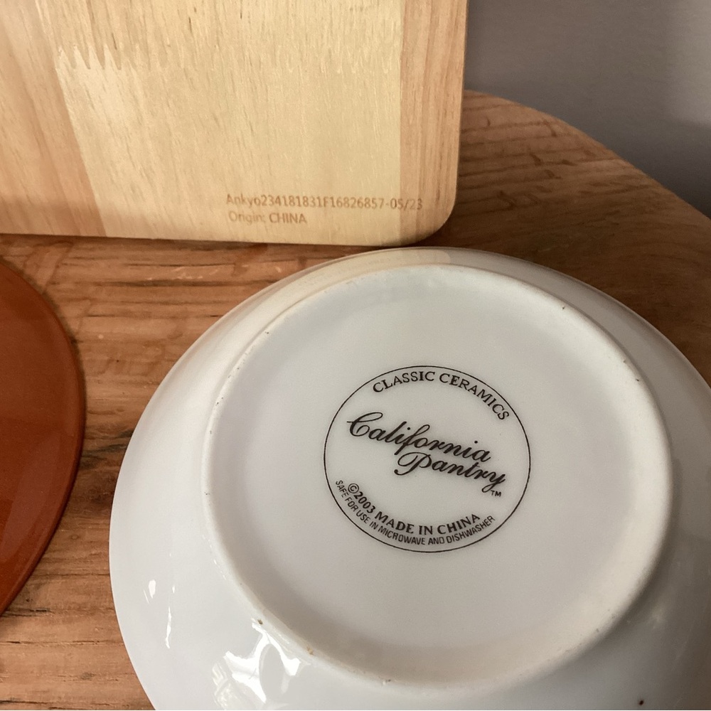 5 Item Bundle - Mini Cheese Board - Ceramic Dishes - Olive Dishes - Like New - Picture 7 of 12